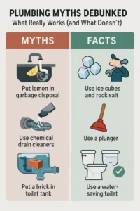 Read more about the article Plumbing Myths Debunked: What Really Works (and What Doesn’t)